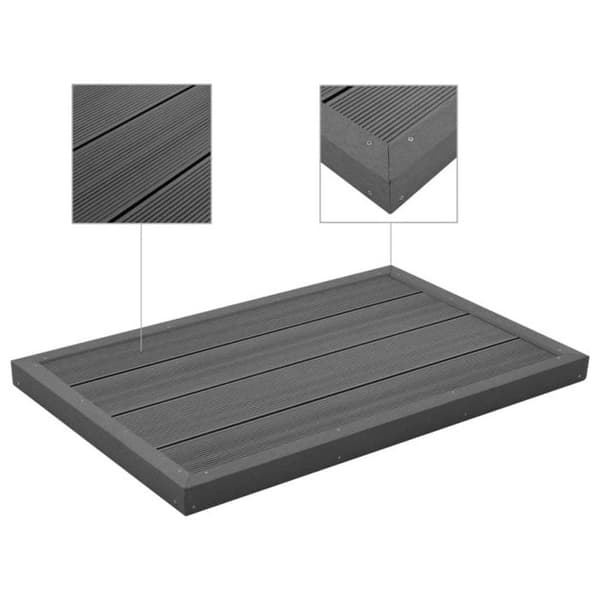 vidaXL golvelement för soldusch/poolstege WPC 45016