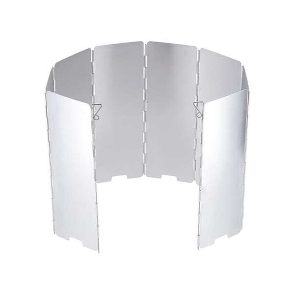 Vindskydd för spis - NILS CAMP - NC1745 - Lätt aluminium - 8 paneler - 65 cm lång - 24 cm hög - Fällbar
