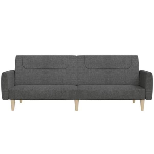 vidaXL 2-sits bäddsoffa mörkgrå tyg 375785