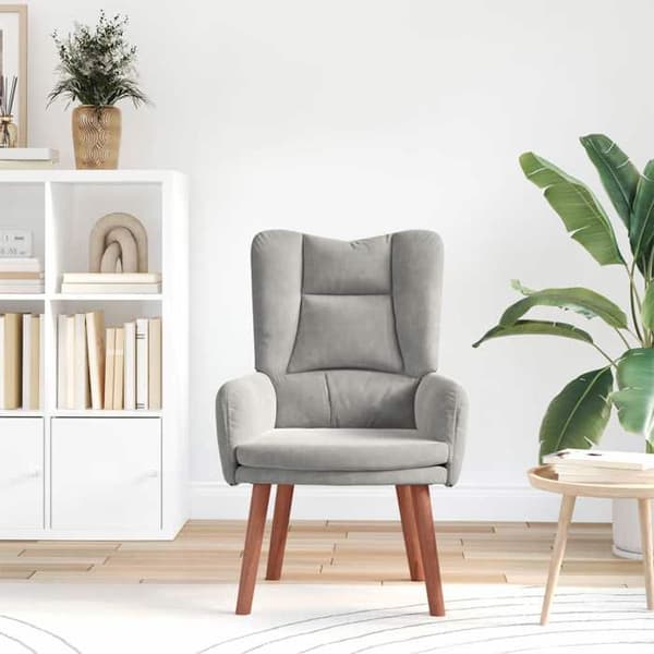 vidaXL fåtölj Ljusgrå 63 x 67 x 94 cm Sammet 42001803