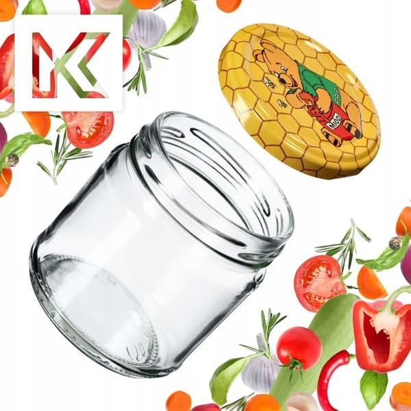 Glasburkar KADAX 200ml med lock "Honung" - 10-pack