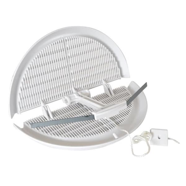 Ventilationsgaller - DFR - DFR160B - Fällbar plast - Ø 186 mm - Vit