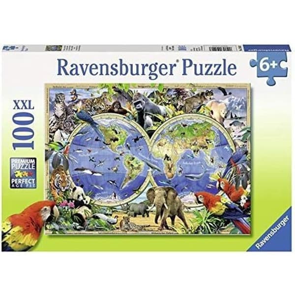 Ravensburger - 10540 3 - Pussel - Världens djur - 100 bitar 105403