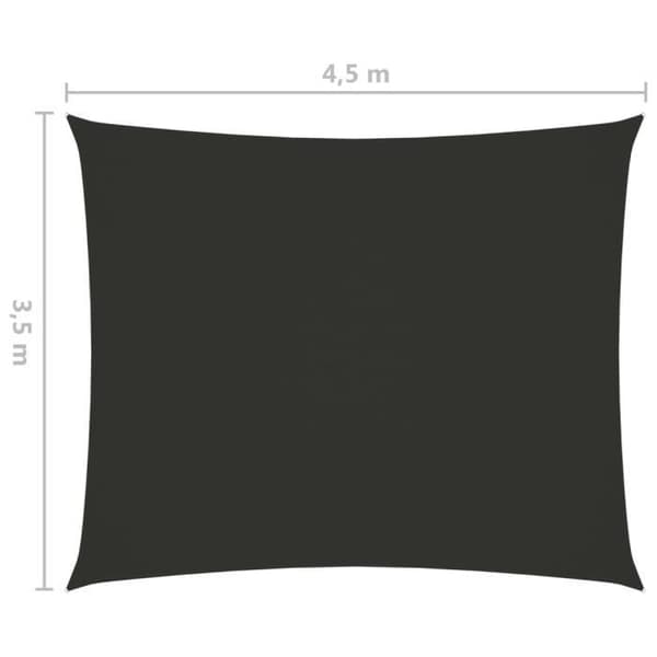 vidaXL Parasol Sail Oxford Tyg Rektangulär 3,5x4,5m Antracit