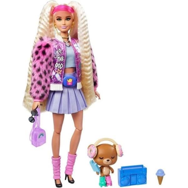 Barbie - Barbie Extra Rullbjörn Björn - Docka - 3 år och +