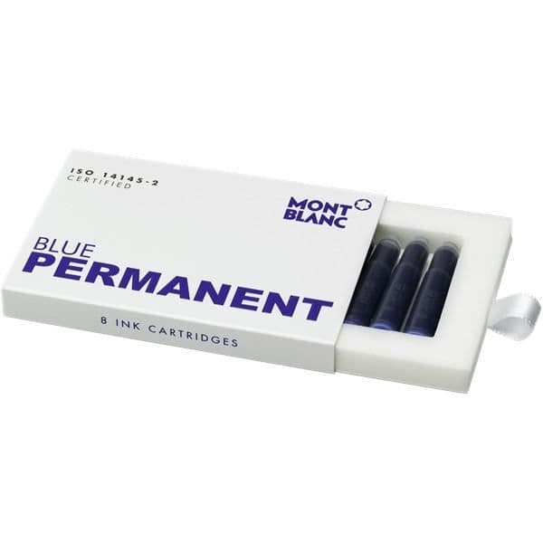 Montblanc ® Permanent Blue bläckpatron, DIN ISO 14145-2