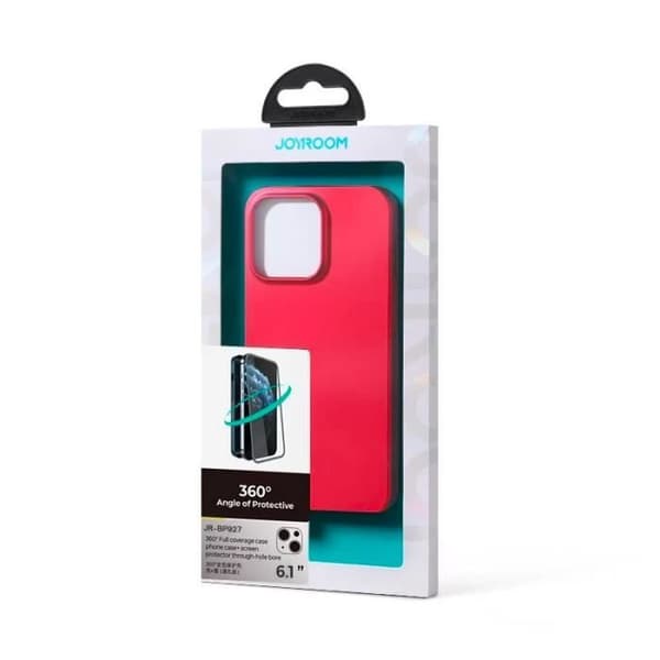 Helkropp - JOYROOM - iPhone 13 - Total skydd 360° - Härdat glas - Röd