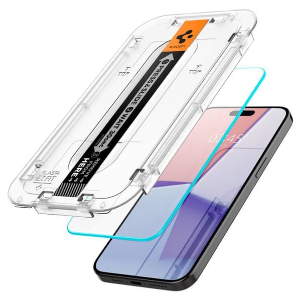 Skyddsglas - Spigen - Glas.tR EZ Fit - iPhone 15 Pro Max - 0,2 mm - 9H hårdhet