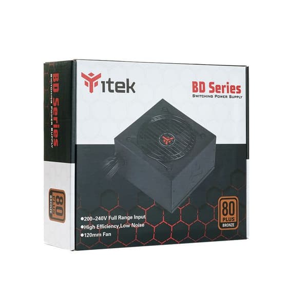 Strömförsörjning PC - iTek - BD500 - 500W - 80 PLUS Bronze - Fläkt 120mm HDB