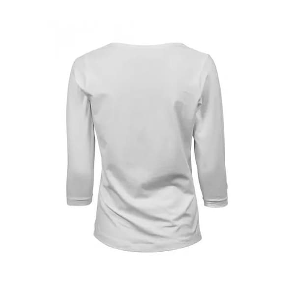 T-shirt med 3/4 ärm dam Tee Jays Stretch - vit