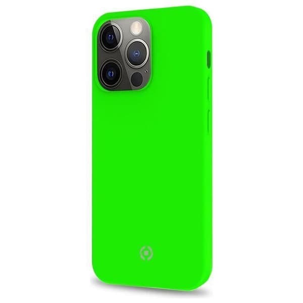 Baksida - CELLY - iPhone 13 Pro - Fluorescerande kromfinish - Grön - Kompatibel med iPhone 13 Pro