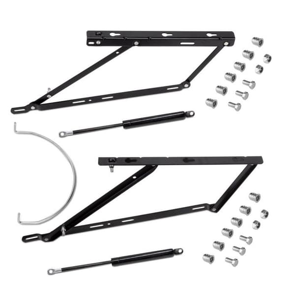 Emuca Lyftset för sängar, frontöppning, för 135 cm sängar, Stål, Svartlackerad