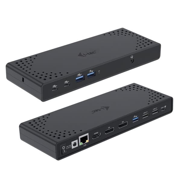 USB-C-dockning - I-TEC - Triple Display DS - 3 skärmar 4K - 100W - Svart
