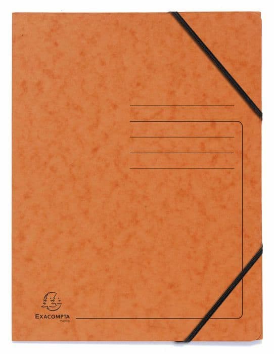 Elastisk mapp utan flikar - EXACOMPTA - 555414E - A4 - Glanspapper FSC - Paket med 5