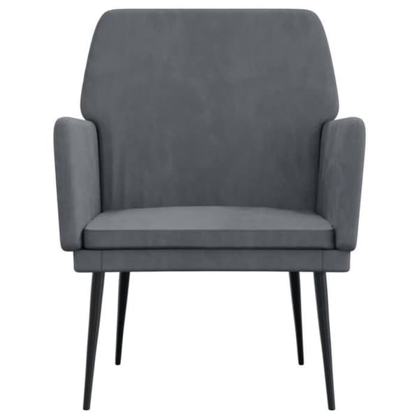 351373 vidaXL Fåtölj Mörkgrå 62x79x79 cm Sammet