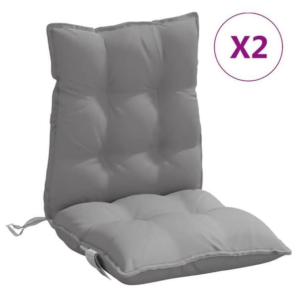 vidaXL Utomhus Kudde 2 st Grå 100 x 50 x 7 cm 377674