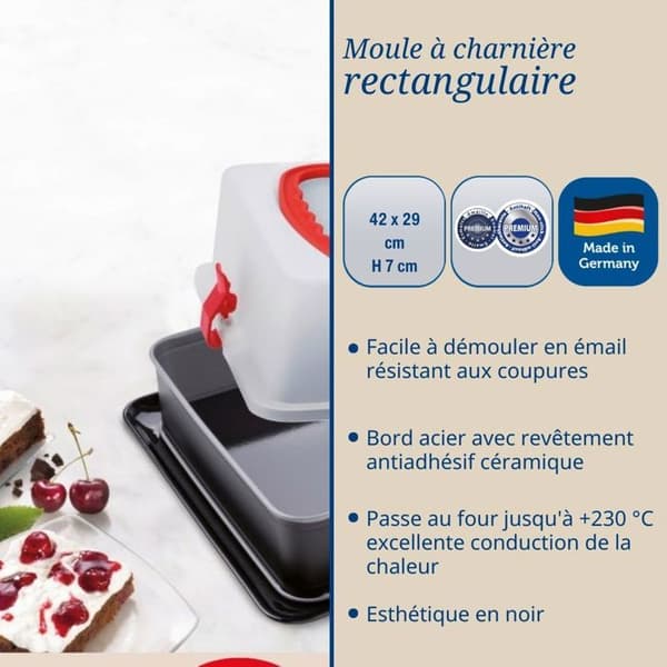Rektangulär fällbara form med transportlock 42 x 29 x 7 cm Dr. Oetker Back-Idee Kreativ