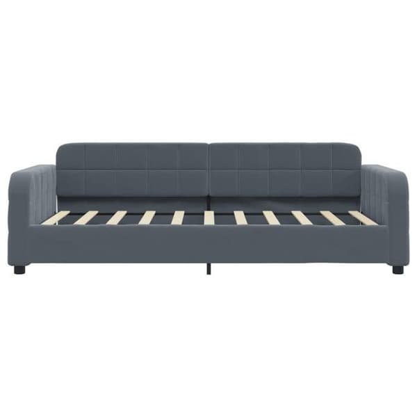 vidaXL Mörkgrå sängbänk 90x190 cm sammet 354072