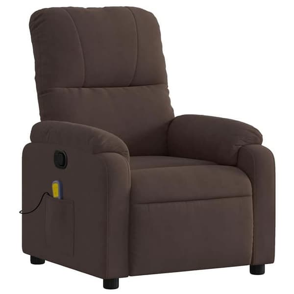 vidaXL Massagestol brun mikrofiber 373455