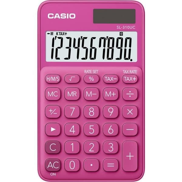 Pocket calculator - Casio - SL-310UC-RD - Röd - Solskärm - Kompakt