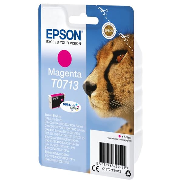 Epson DURABrite T0713 bläckpatron - Magenta - Bläckstråle - 425 sidor