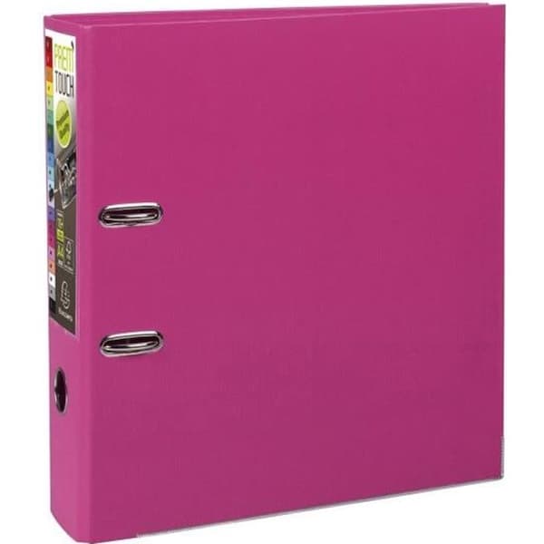 EXACOMPTA - Extra stor bågfil - 80 mm rygg - 24,2 x 29,7 - Polypropenkant - Hallon
