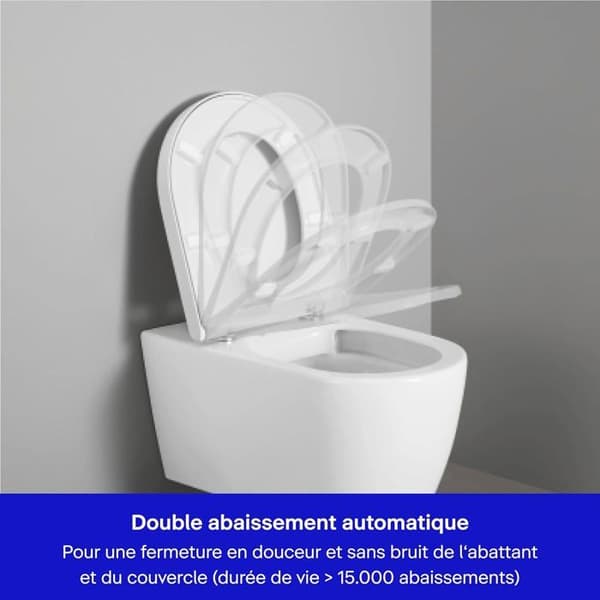 Toalettlock Duravit Univavo D – Vit, Snabbkoppling, dubbel dämpningssystem, avtagbar