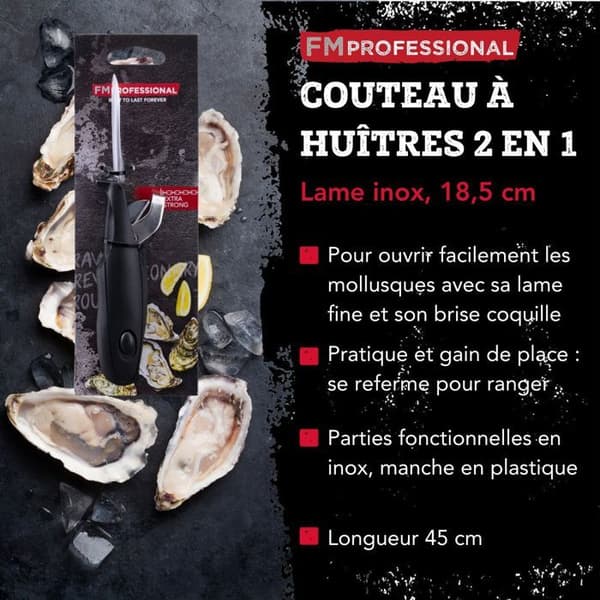 Ostronkniv 2 i 1 18 cm FM Professional Divers
