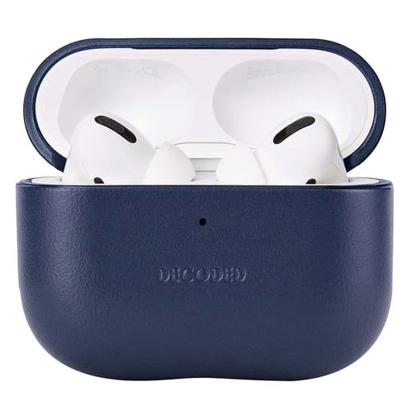 Coque AirPods Pro 3 - DECODED - AirCase Pro 3 - Full grain läder - Blå - Elegant skydd
