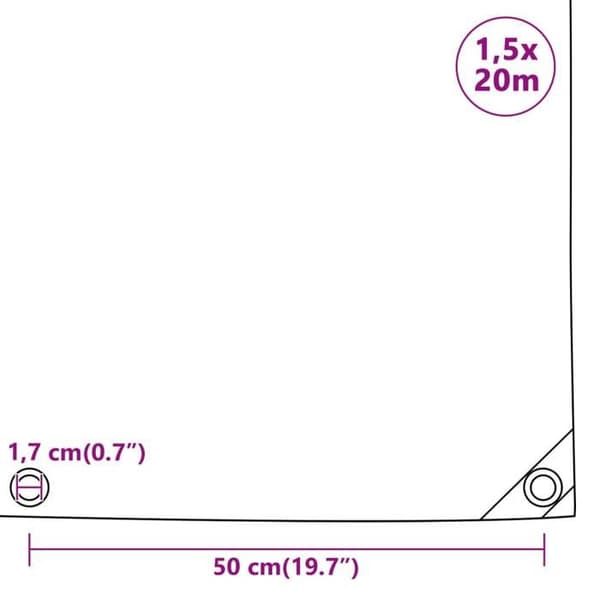 Skyddsstång 650 g/m² 1,5x20 m