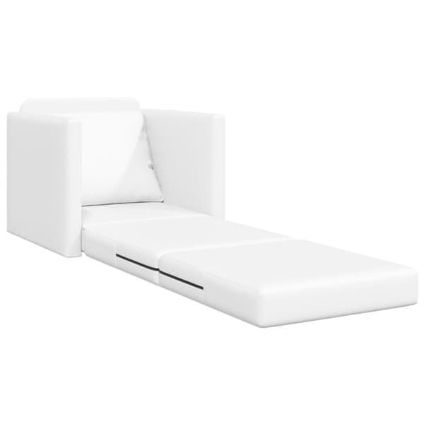 Soffa Säng 2 i 1 Vit 74x77x81 cm i Konstläder