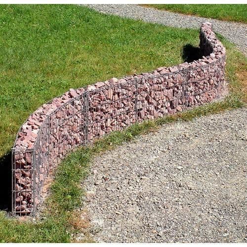 Gabion för lång mur: 2,30 ml Höjd: 40 cm