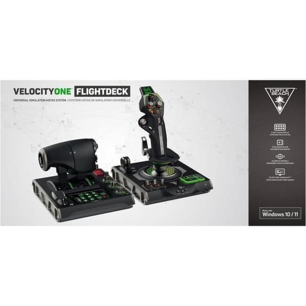 HOTAS premium simuleringssystem - TURTLE BEACH - VelocityOne™ Flightdeck - För PC Windows 10 och 11