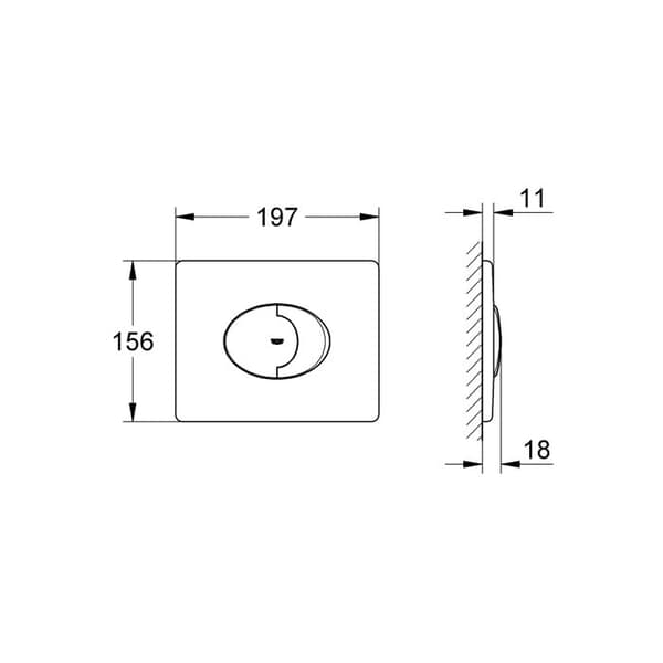GROHE SARL KONTROLLPLATTA 38506000