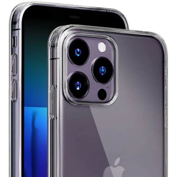 Skyddsskal - 3MK - Klardäck - iPhone 15 Pro - Transparent - Halvgreppsilikon