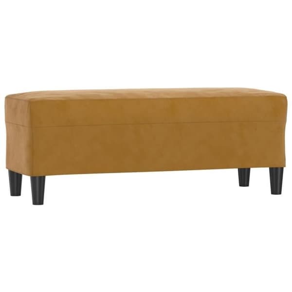 349428 vidaXL Soffa Brun 100x35x41 cm Sammet