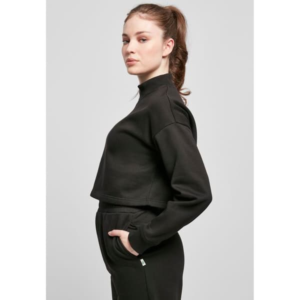 Sweatshirt dam Urban Classics cropped oversized hög hals crew
