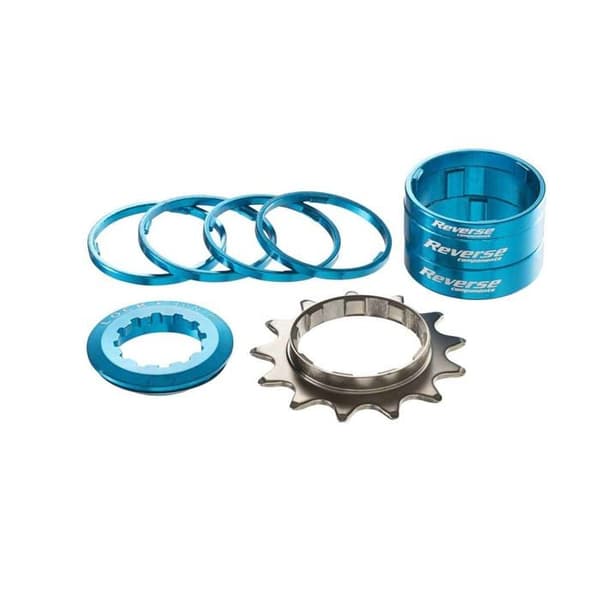 Pignon - REVERSE COMPONENTS - 40206 - Kit för enkel hastighet - 13 tänder - Ljusblå