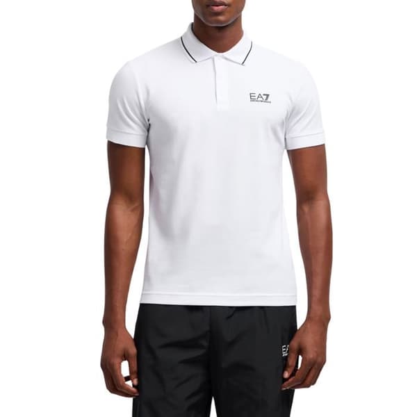 EA7 Polo Core Identity Piquet Vit - 8NPF16PJVUZ-1100