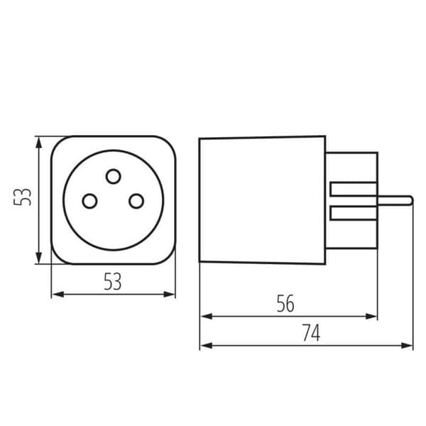 Anslutningsadapter - KANLUX - KL-33703 - WiFi & Bluetooth - 16A - Vit