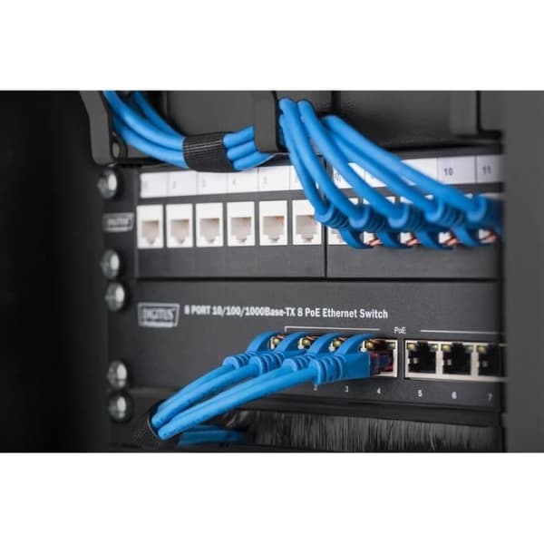 Patch Cable Management Panel in Arm - DIGITUS DN-10-ORG-1U-B - Svart