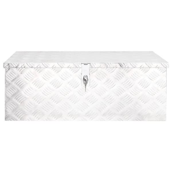 vidaXL Förvaringslåda Silver 80x39x30 cm Aluminium 152252