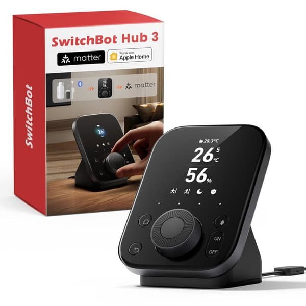 SwitchBot Hub 3 WiFi med Matter-stöd, IR/Bluetooth fjärrkontroll