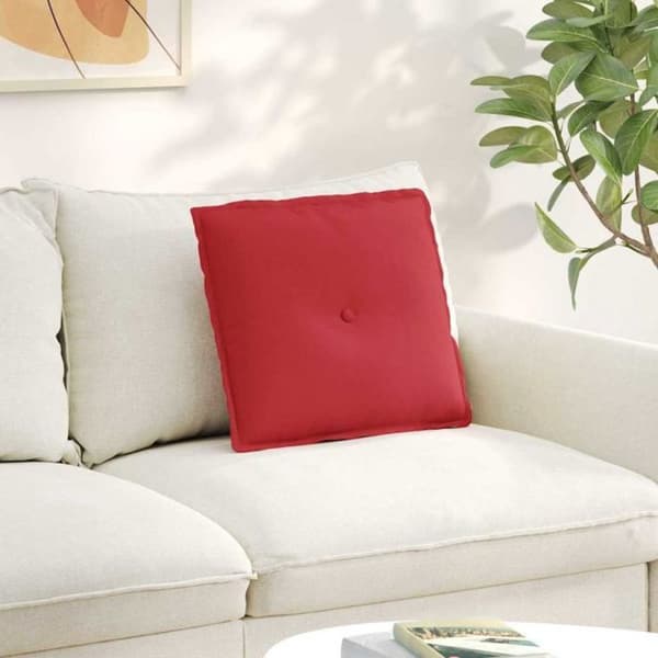 Ryggkudde - VIDAXL - 50 x 19 x 45 cm - Röd - Polyester - Rektangulär