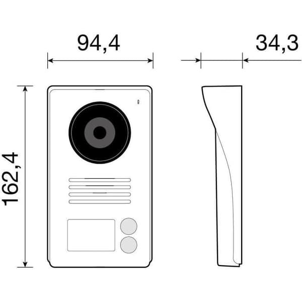 Vimar K40931 Kit för tvåfamiljers videotelefon för yta montering