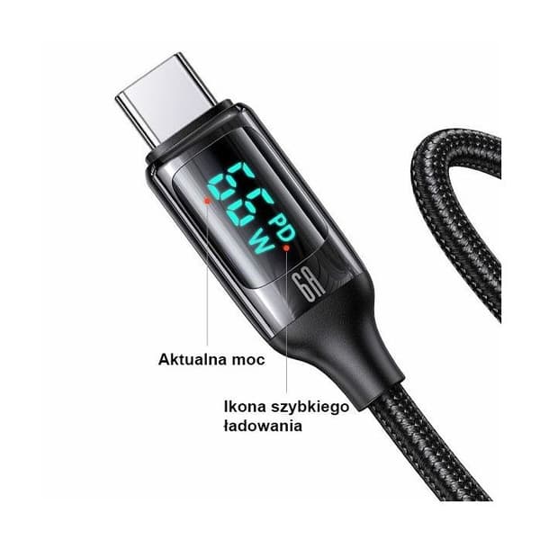 USB-C-kabel USAMS 1,2 m Snabbladdning Vit