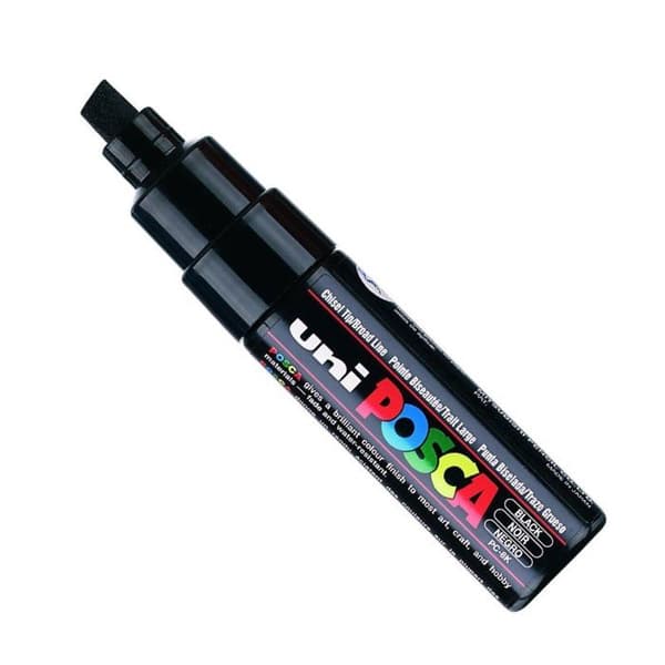 Posca - Posca Marker Svart (X6) PC8K Bred sned spets