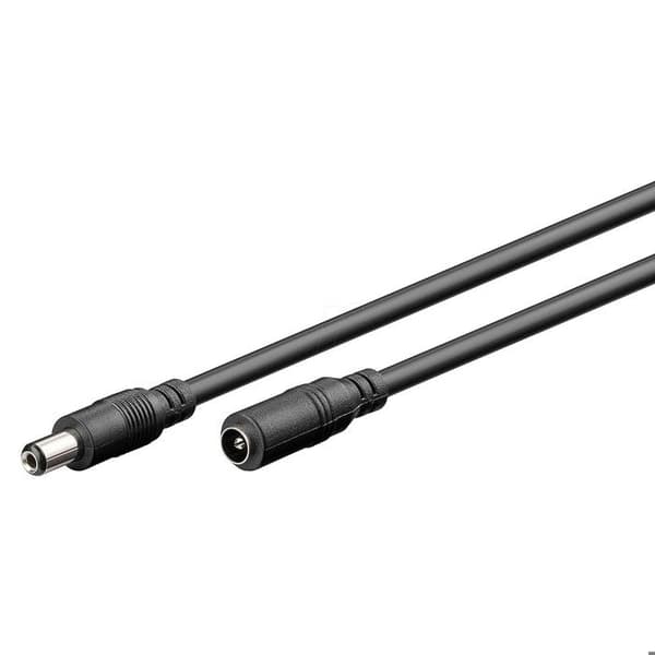 Strömkabelförlängning - goobay - DC-jack 5,5x2,1mm - 3m - svart