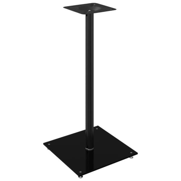 Högtalarstöd 2 st svart härdat glas 1 pelare