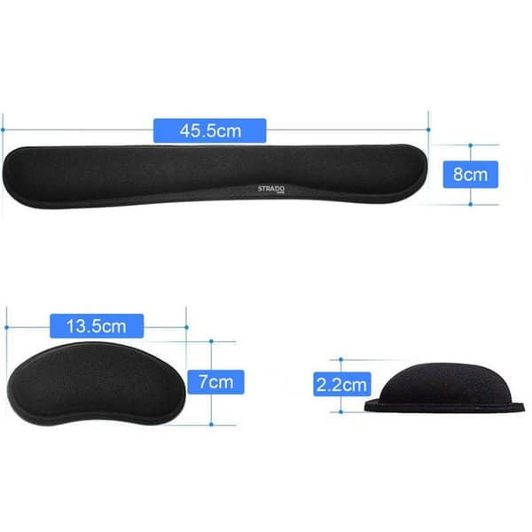 Ergonomiska gelkuddar Strado - 3 stycken (svart)